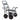 840-L Gray Four Wheel PU Hose Cart with Storage Basket